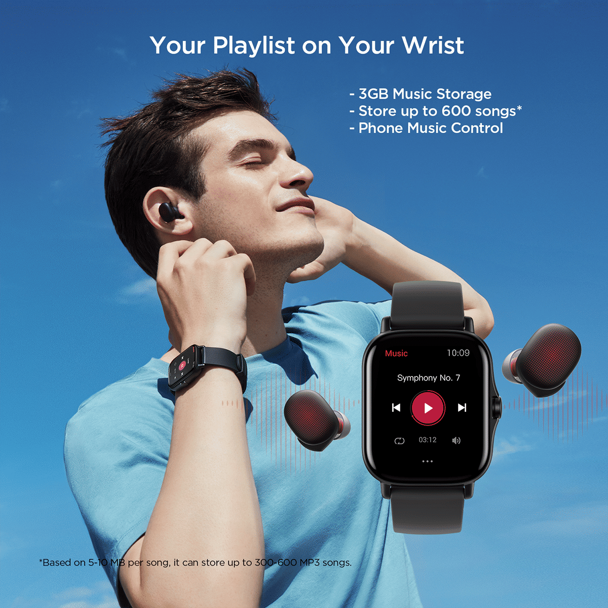 amazfit GTS 2 Smartwatch with Bluetooth Calling (41.91mm AMOLED Display, 5ATM Water Resistant, Midnight Black Strap)_9