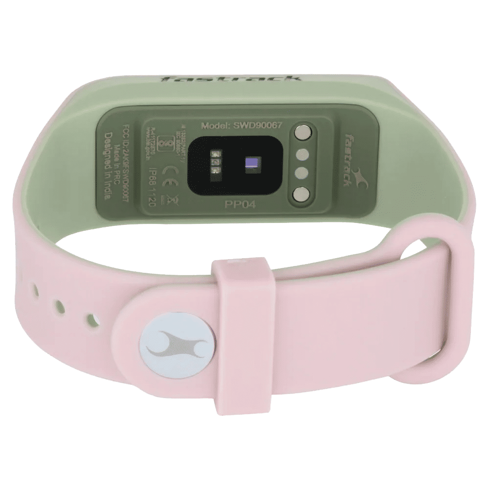 fastrack Reflex 3.0 Smart Band (45.4mm) (Activity Tracking, SWD90067PP04A, Black/Pink and Green Accent, Silicone Band)_4