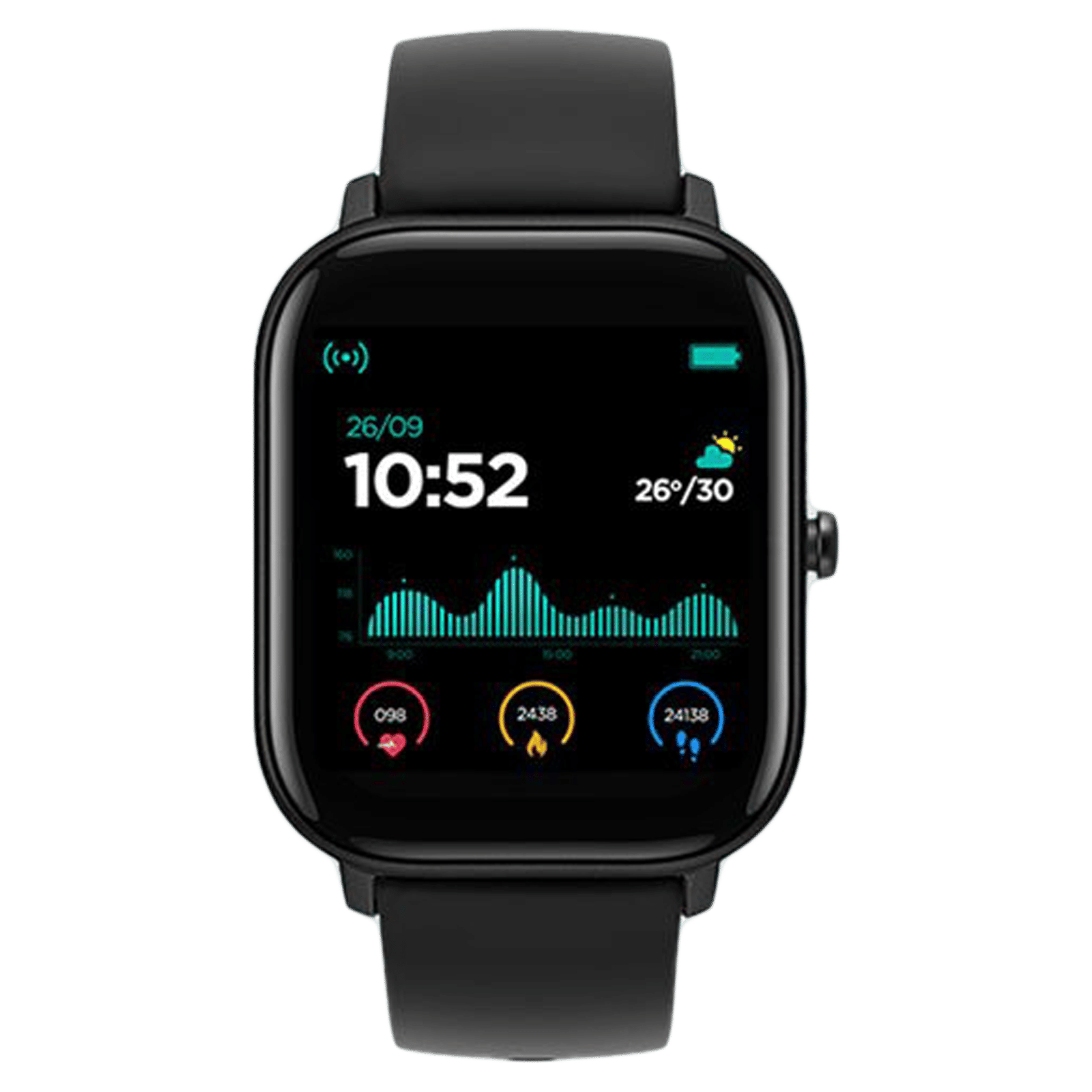 pebble Pace Smartwatch (35.56mm) (Built-in Oximeter, PFB05, Black, Silicon Strap) pebble Pace Smartwatch (35.56mm) (Built-in Oximeter, PFB05, Black, Silicon Strap)_1