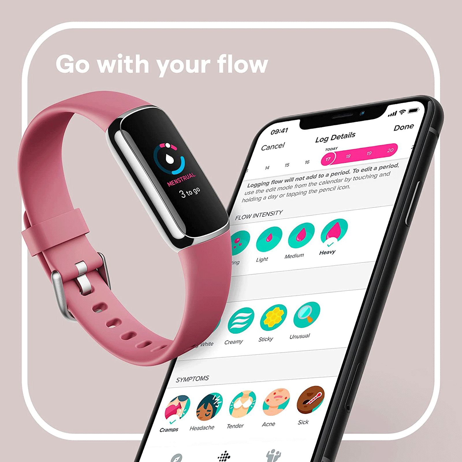 fitbit Luxe Fitness Tracker with Stress Management (0.96 Inch Always-On AMOLED Display, Water Resistant, Orchid Strap) fitbit Luxe Fitness Tracker with Stress Management (0.96 Inch Always-On AMOLED Display, Water Resistant, Orchid Strap)_8