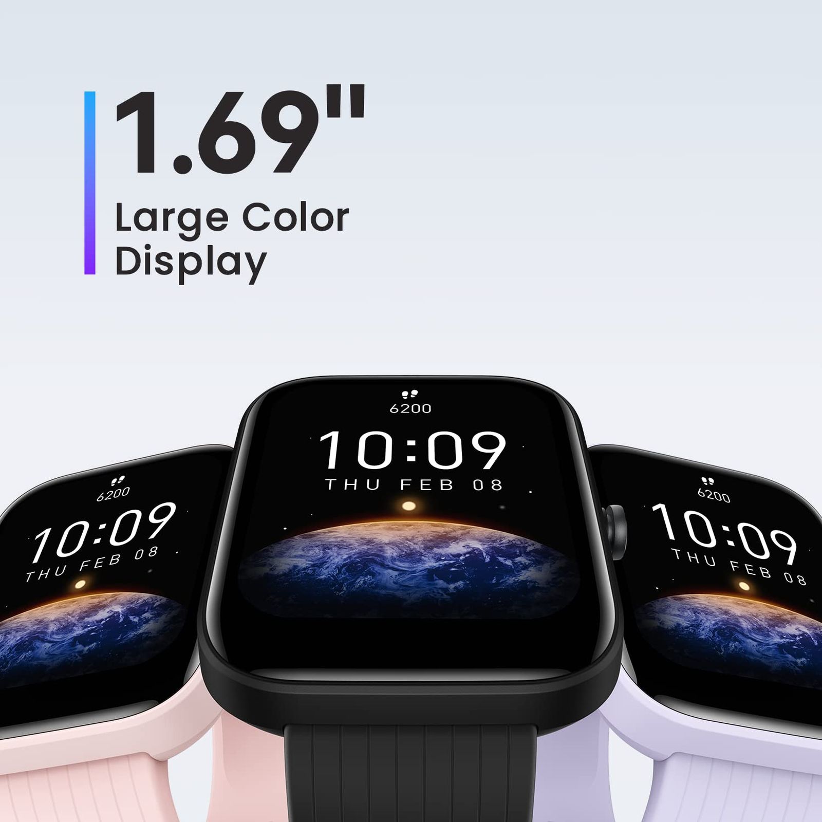 amazfit Bip 3 Smartwatch with 60 Sports Modes (42.9mm LCD Display, 5ATM Water Resistant, Blue Strap)_6