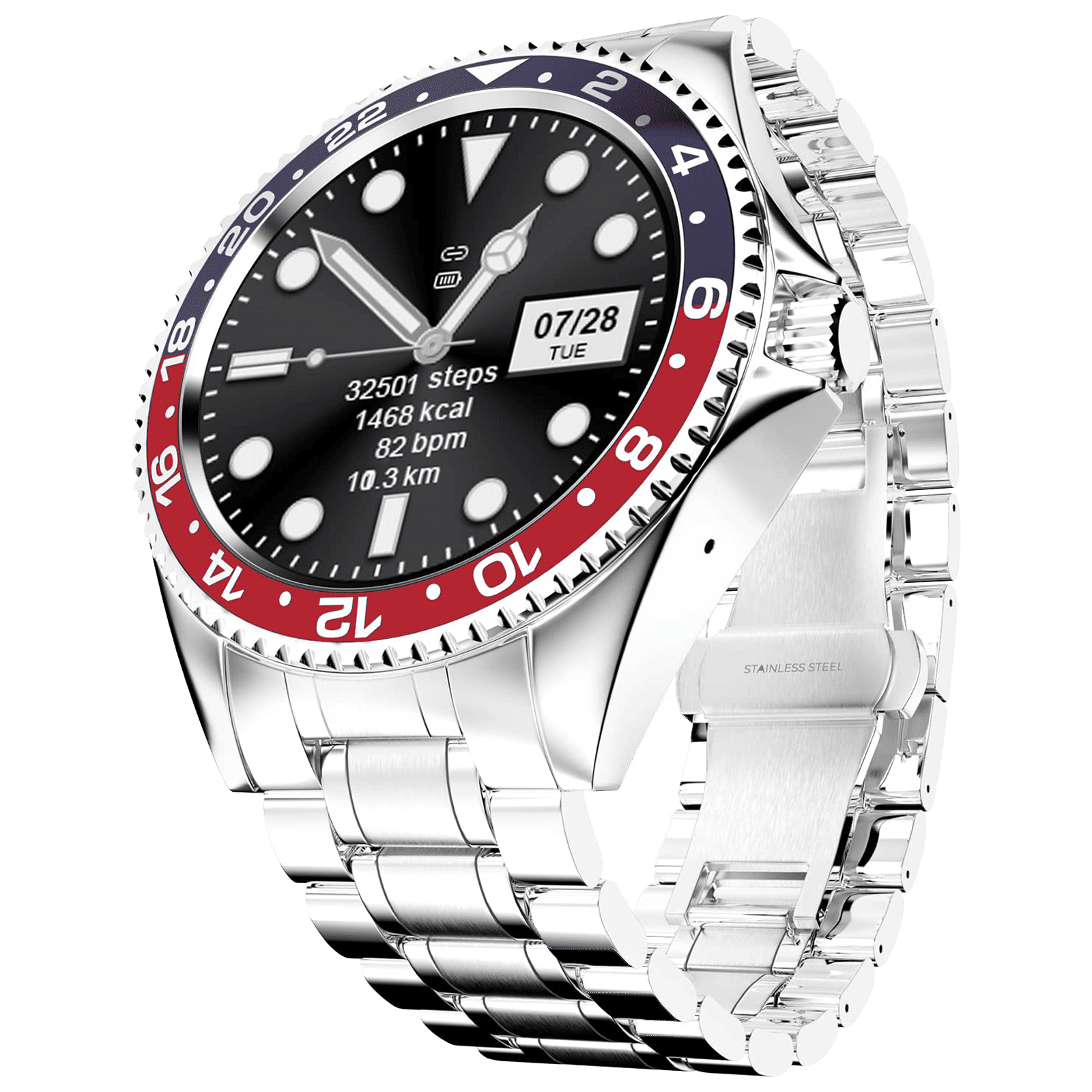 FIRE-BOLTT Quantum Smartwatch with Bluetooth Calling (32.5mm HD Display, IP67 Water Resistant, Silver Strap) FIRE-BOLTT Quantum Smartwatch with Bluetooth Calling (32.5mm HD Display, IP67 Water Resistant, Silver Strap)_1