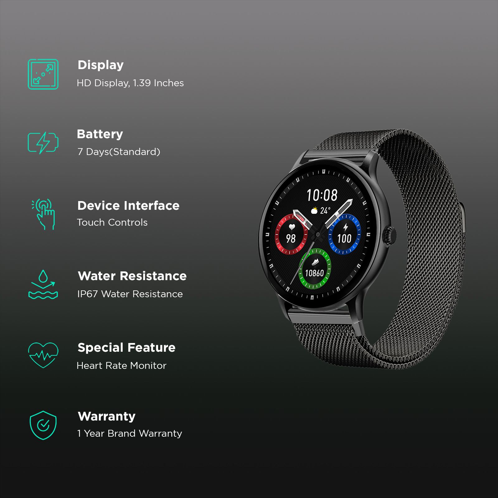 FIRE-BOLTT Phoenix Ultra Smartwatch with Bluetooth Calling (TFT Display, Shockproof, Dark Grey Strap) FIRE-BOLTT Phoenix Ultra Smartwatch with Bluetooth Calling (TFT Display, Shockproof, Dark Grey Strap)_2