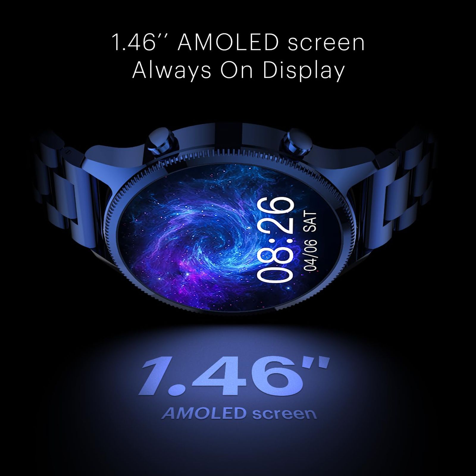 noise NoiseFit Halo Plus Smartwatch with Bluetooth Calling (37.08mm AMOLED Display, IP68 Water Resistant, Elite Blue Strap) noise NoiseFit Halo Plus Smartwatch with Bluetooth Calling (37.08mm AMOLED Display, IP68 Water Resistant, Elite Blue Strap)_2