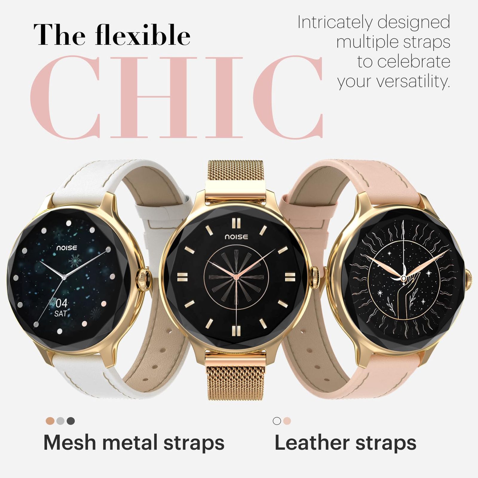 noise NoiseFit Diva Smartwatch with Bluetooth Calling (27.9mm AMOLED Display, IP67 Water Resistant, Gold Link Strap) noise NoiseFit Diva Smartwatch with Bluetooth Calling (27.9mm AMOLED Display, IP67 Water Resistant, Gold Link Strap)_5