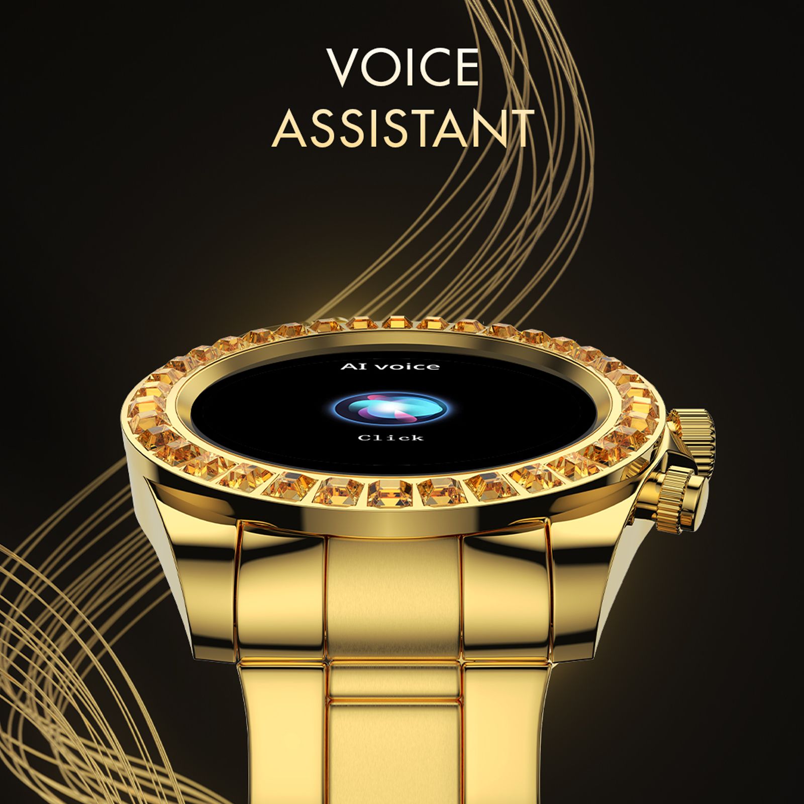 FIRE-BOLTT Blizzard Ultra Smartwatch with Bluetooth Calling (32.5mm HD Display, Water Resistant, Gold Strap)_6