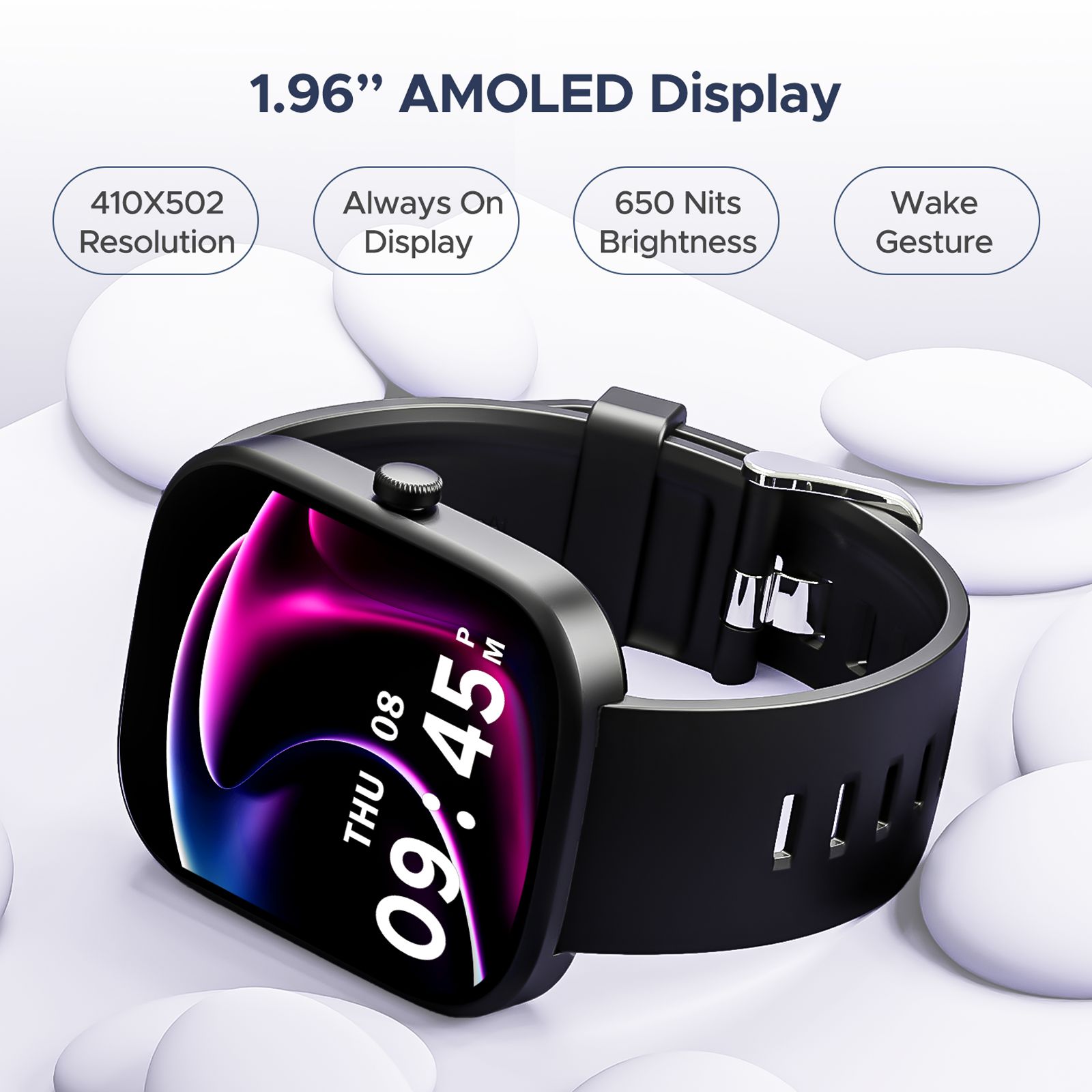 boAt Wave Convex Smartwatch with IP67 Waterproof (49.7mm AMOLED Display, Active Black Strap) boAt Wave Convex Smartwatch with IP67 Waterproof (49.7mm AMOLED Display, Active Black Strap)_4