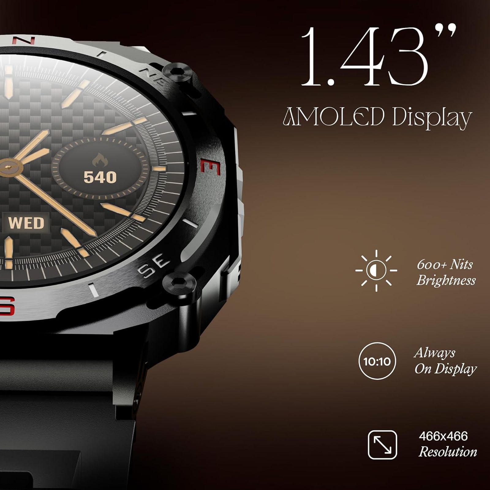 boAt Enigma X500 Smartwatch with Bluetooth Calling (36.3mm AMOLED Display, IP68 Sweat Resistant, Jet Black Strap) boAt Enigma X500 Smartwatch with Bluetooth Calling (36.3mm AMOLED Display, IP68 Sweat Resistant, Jet Black Strap)_3