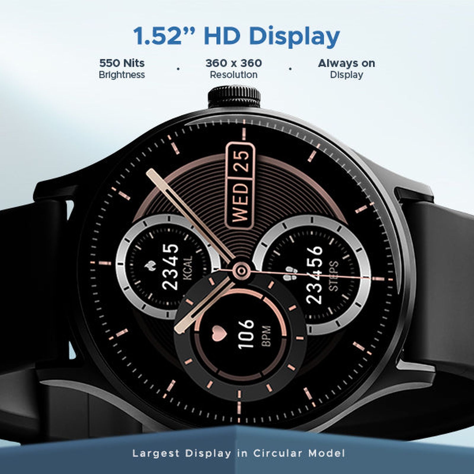 boAt Primia Celestial Smartwatch with Bluetooth Calling (38.6mm HD Display, IP67 Sweat Resistant, Active Black Strap)_2