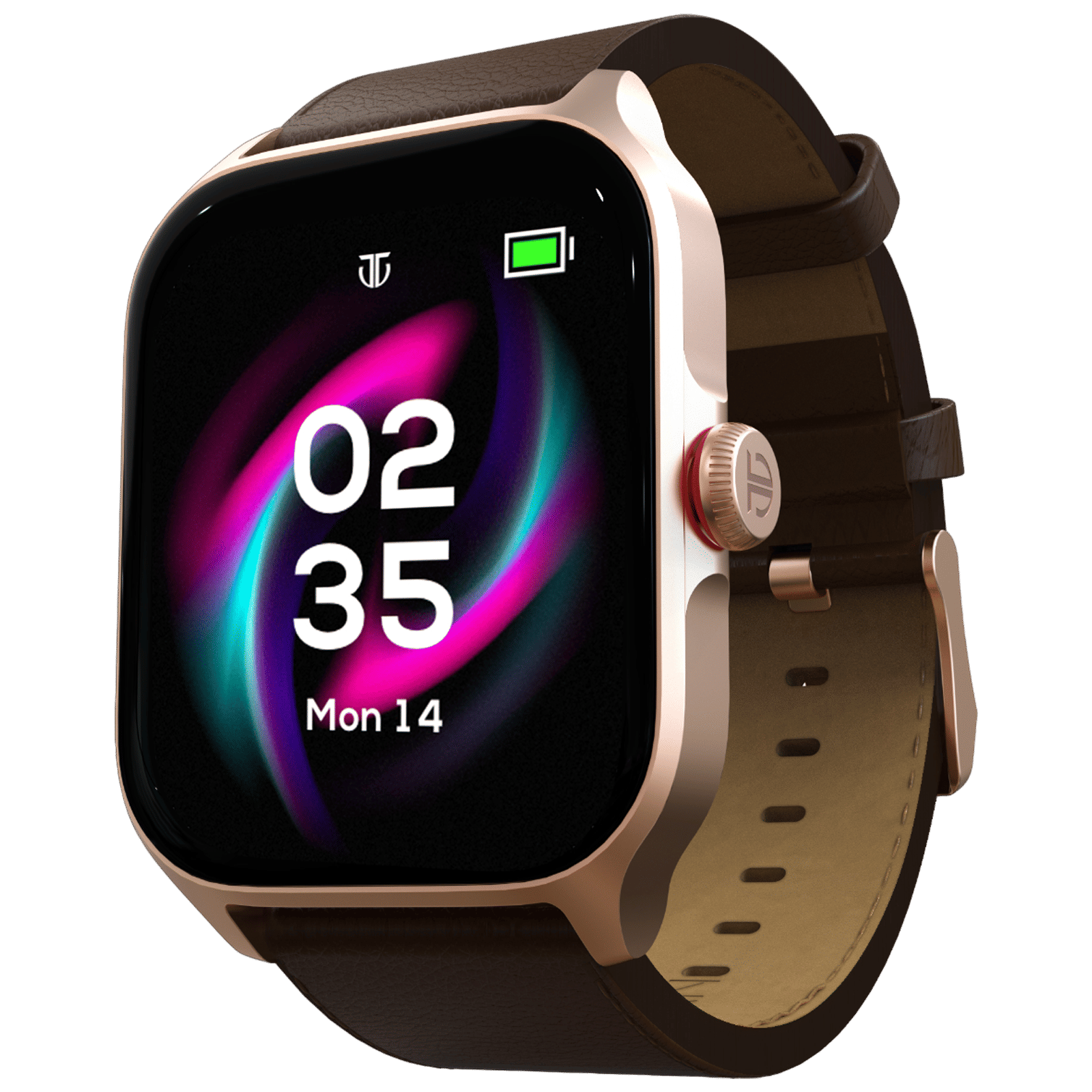 TITAN Zeal Smartwatch with Bluetooth Calling (46.99mm AMOLED Display, IP68 Water Resistant, Brown Strap)_2