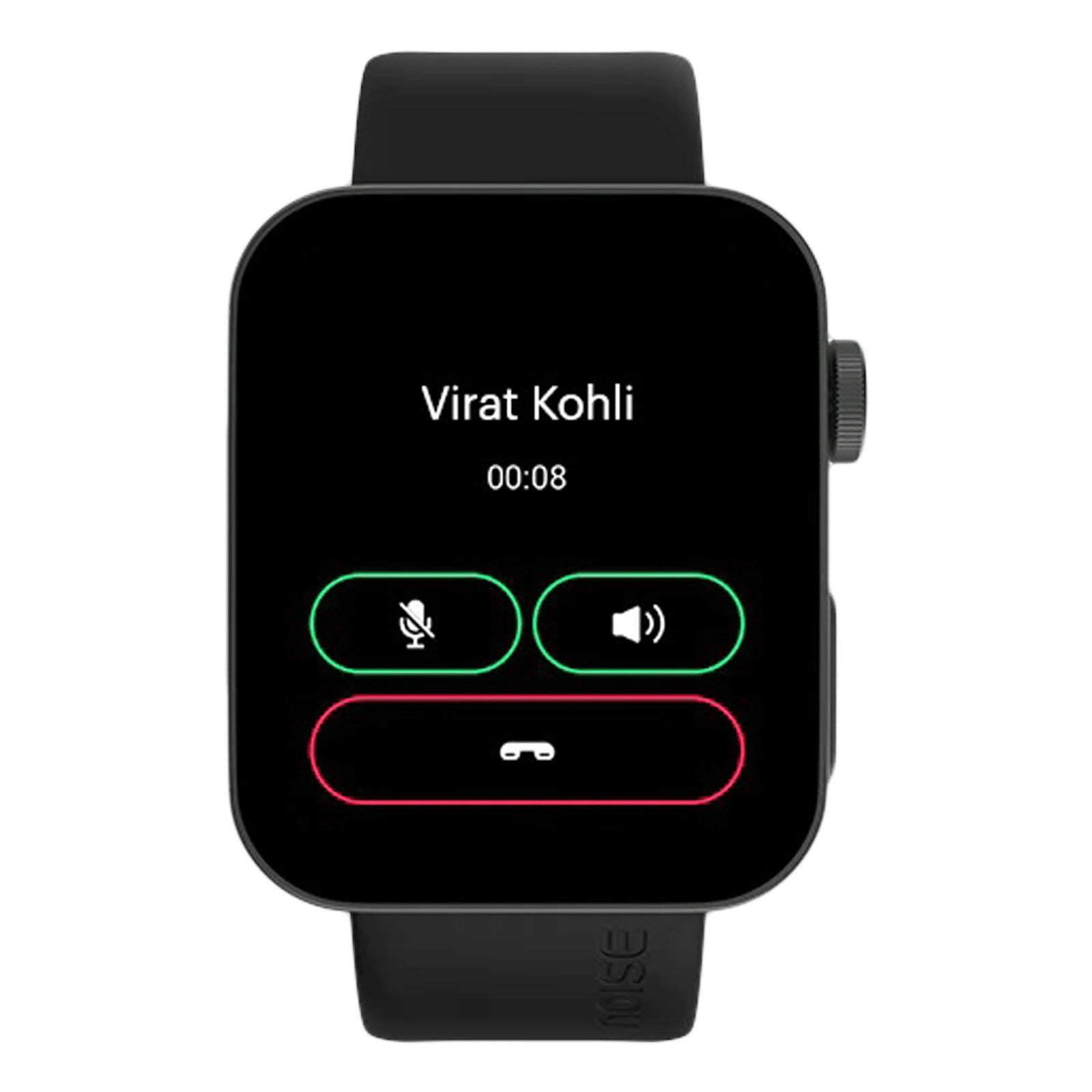 noise ColorFit Caliber 3 Smartwatch with Bluetooth Calling (45.2mm AMOLED Display, IP68 Water Resistant, Jet Black Strap)_1