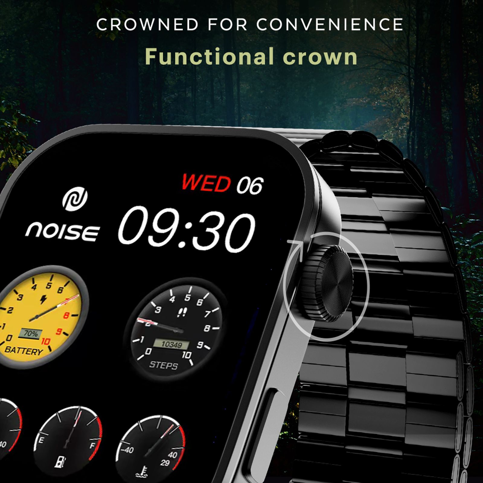 noise ColorFit Caliber 3 Plus Smartwatch with Bluetooth Calling (49.7mm AMOLED Display, IP67 Water Resistant, Elite Black Strap)_14
