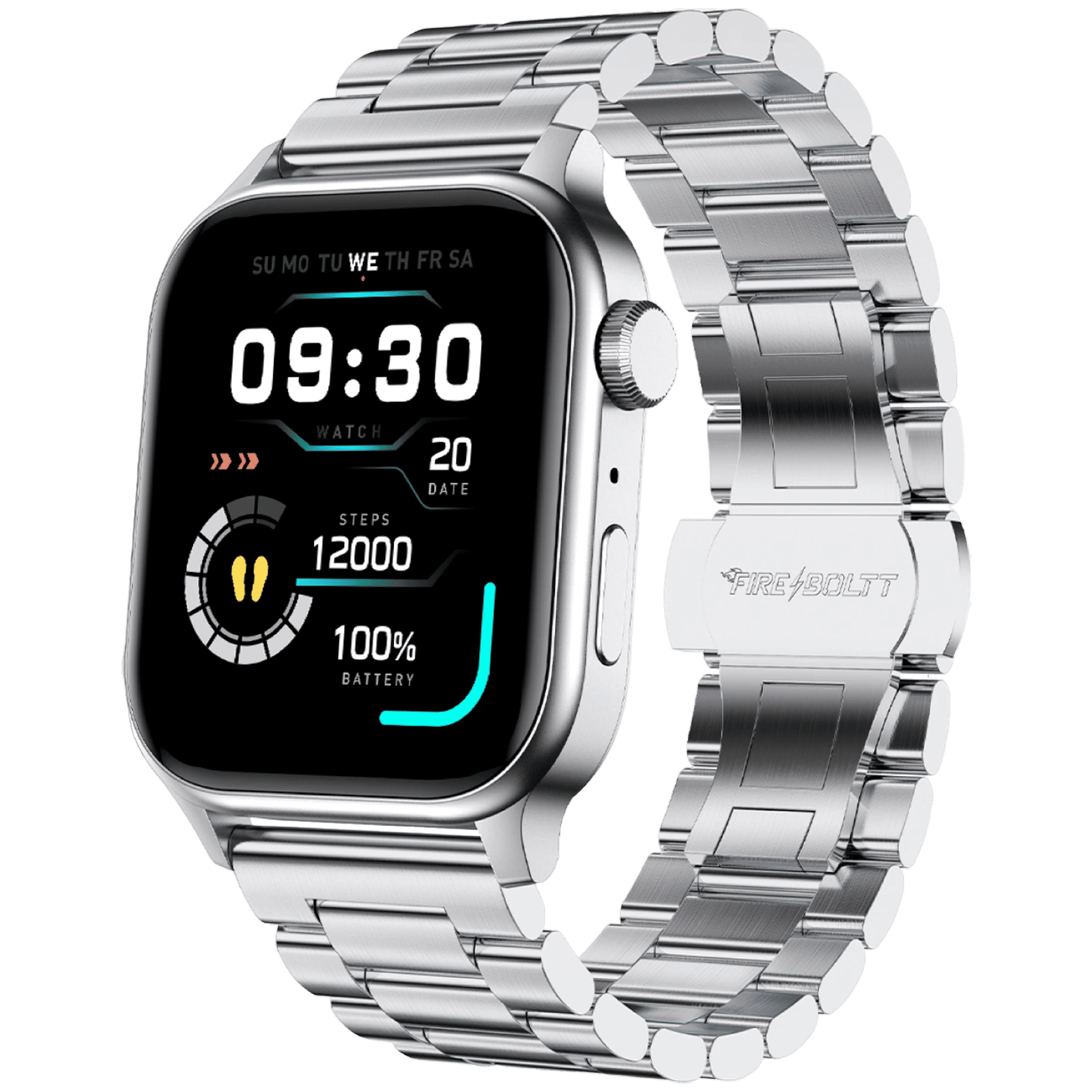 FIRE-BOLTT Rise Luxe Smartwatch with Bluetooth Calling (47mm HD Display, IP67 Water Resistant, Silver Strap) FIRE-BOLTT Rise Luxe Smartwatch with Bluetooth Calling (47mm HD Display, IP67 Water Resistant, Silver Strap)_1