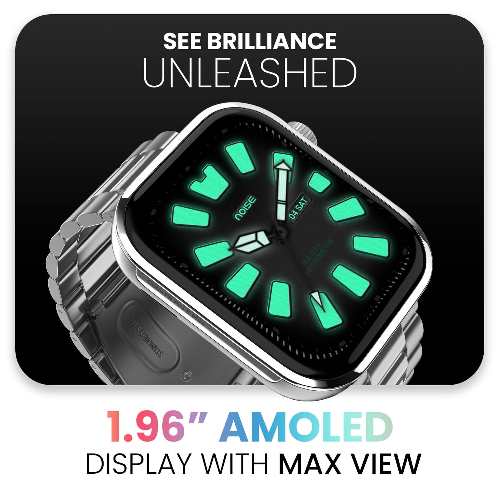 noise ColorFit Pro 5 Max Smartwatch with Bluetooth Calling (49.7mm AMOLED Display, IP68 Water Resistant, Classic Black Strap)_9