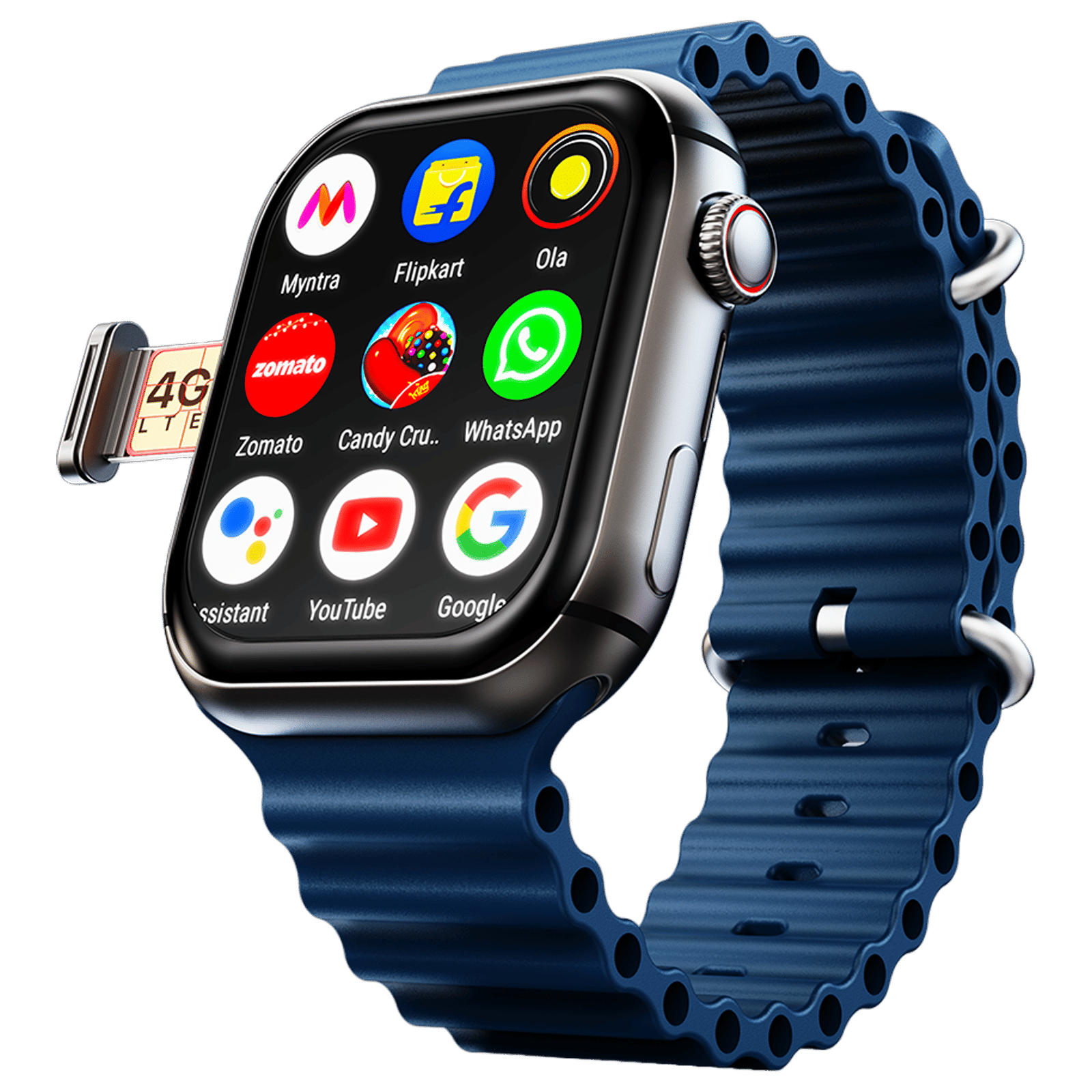 FIRE-BOLTT Dream GPS+Wi-Fi+4G SIM+Bluetooth Android OS Wristphone (51.3mm HD Display, Cortex A7MP CPU, Google Play Store, Aqua Surge Strap)_1