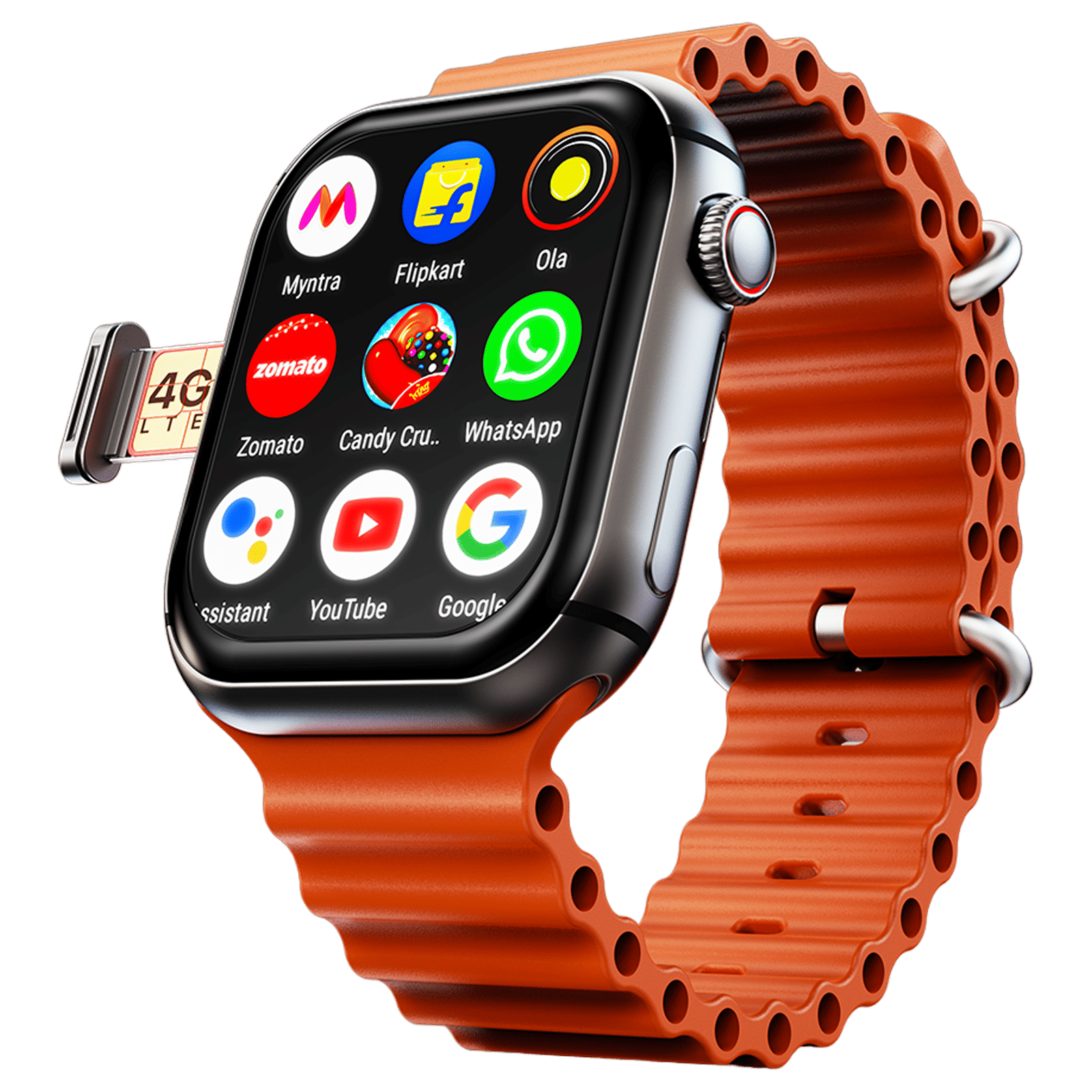 FIRE-BOLTT Dream Wi-Fi+4G SIM Android OS Wristphone (51.3mm HD Display, Cortex-A7MP Processor, In-built GPS, Coral Breeze Strap)_1