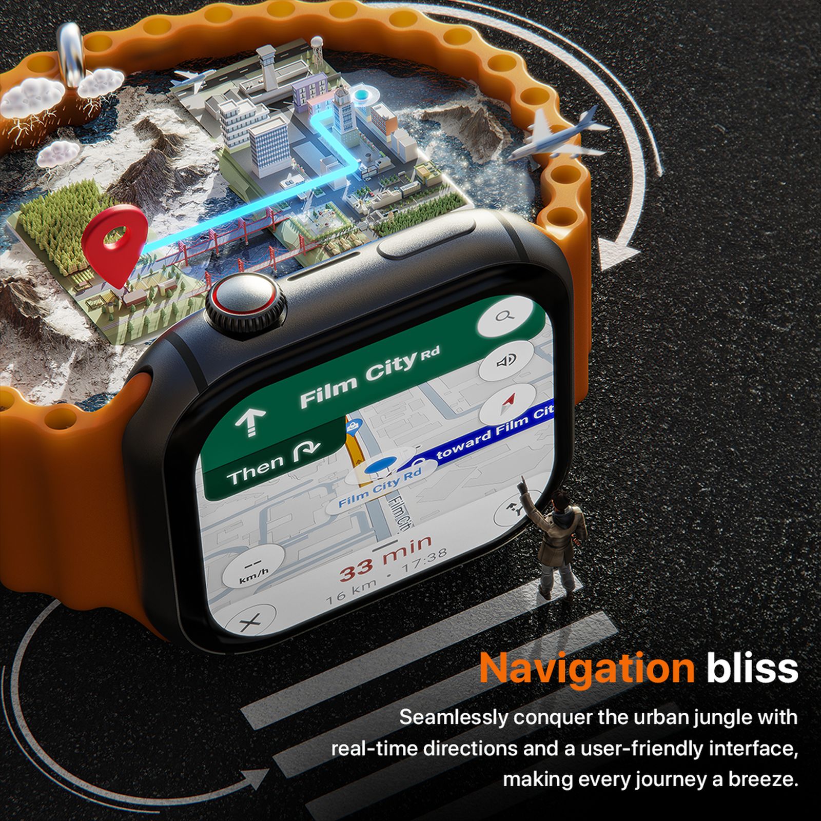 FIRE-BOLTT Dream GPS+Wi-Fi+4G SIM+Bluetooth Android OS Wristphone (51.3mm HD Display, Cortex A7MP CPU, Google Play Store, Shadow Glide Strap)_15