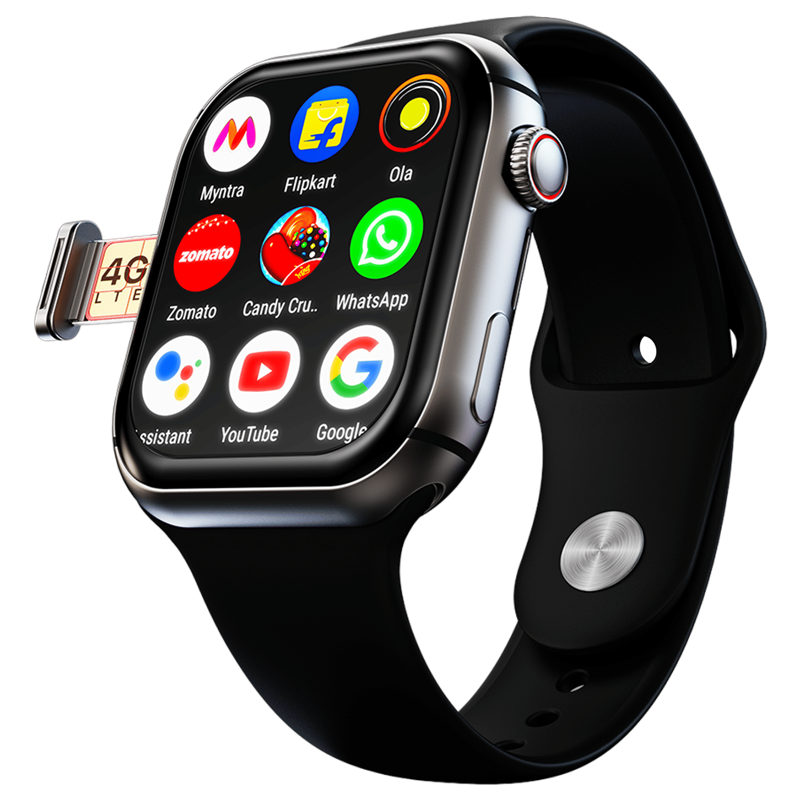 FIRE-BOLTT Dream GPS+Wi-Fi+4G SIM+Bluetooth Android OS Wristphone (51.3mm HD Display, Cortex A7MP CPU, Google Play Store, Shadow Glide Strap)_1