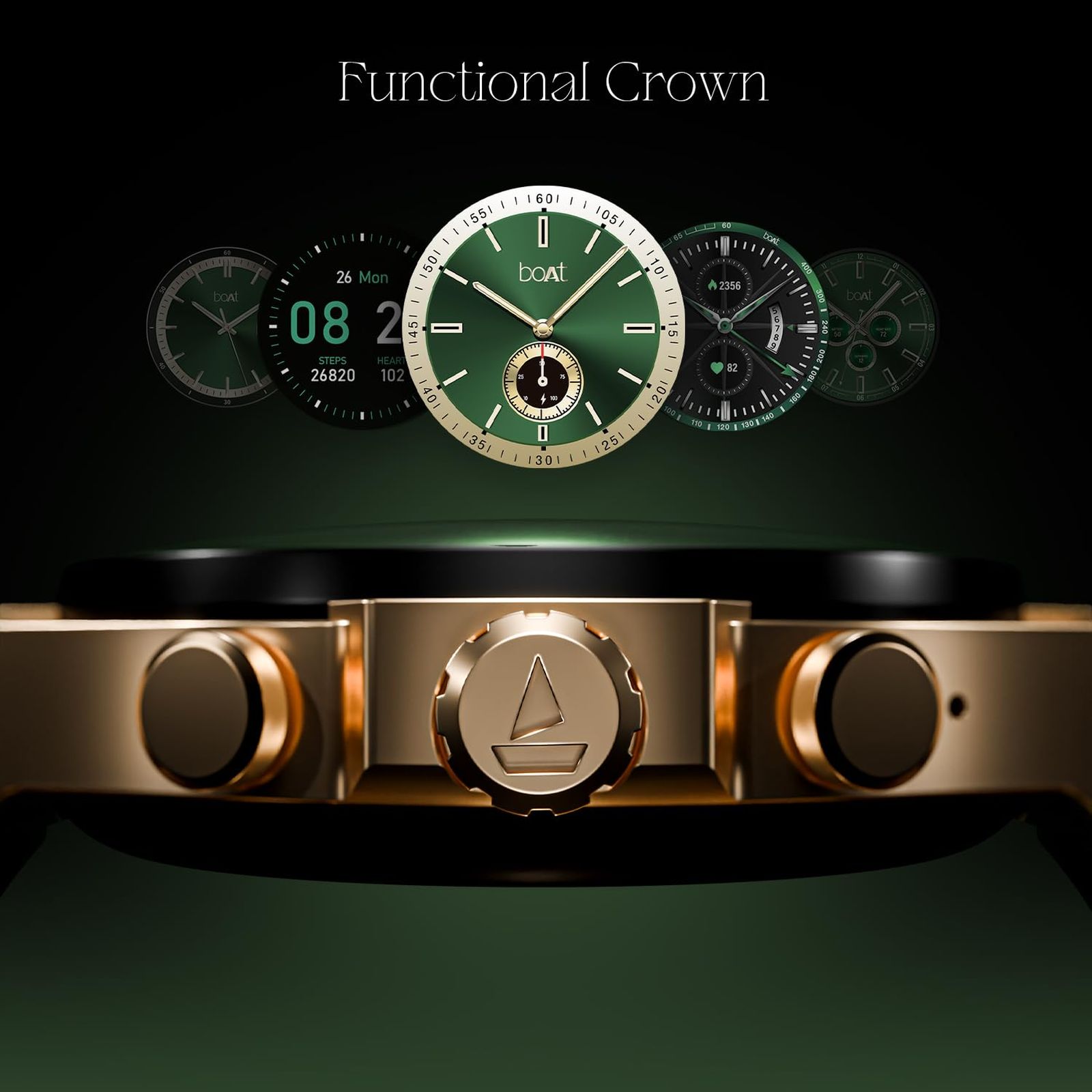 boAt Enigma X400 Smartwatch with Bluetooth Calling (36.8mm AMOLED Display, IP67 Sweat Resistant, Vintage Brown Strap) boAt Enigma X400 Smartwatch with Bluetooth Calling (36.8mm AMOLED Display, IP67 Sweat Resistant, Vintage Brown Strap)_3