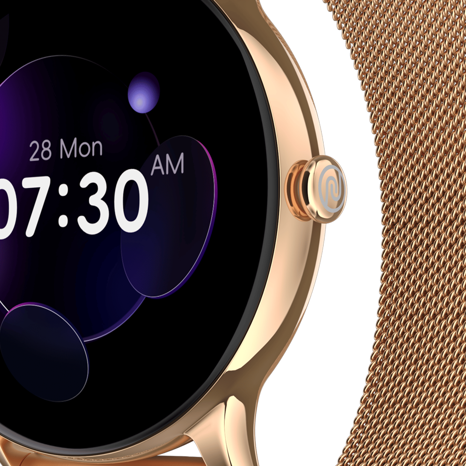 noise Twist Go Smartwatch with Bluetooth Calling (35mm TFT Display, IP67 Water Resistant, Gold Link Strap)_4