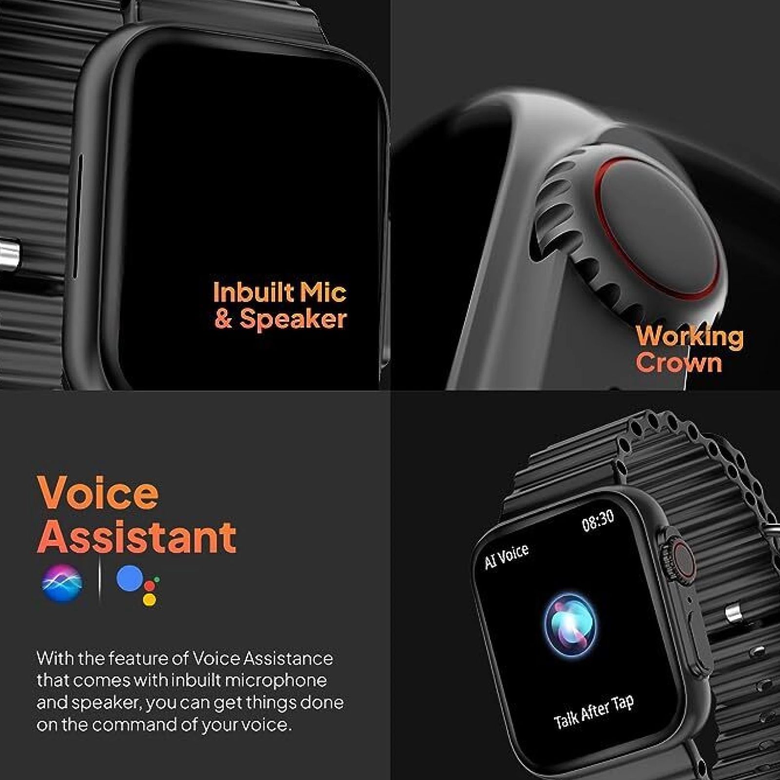 FIRE-BOLTT Gladiator Ocean Smartwatch with Bluetooth Calling (49.7mm HD Display, IP67 Water Resistant, Black Strap) FIRE-BOLTT Gladiator Ocean Smartwatch with Bluetooth Calling (49.7mm HD Display, IP67 Water Resistant, Black Strap)_4