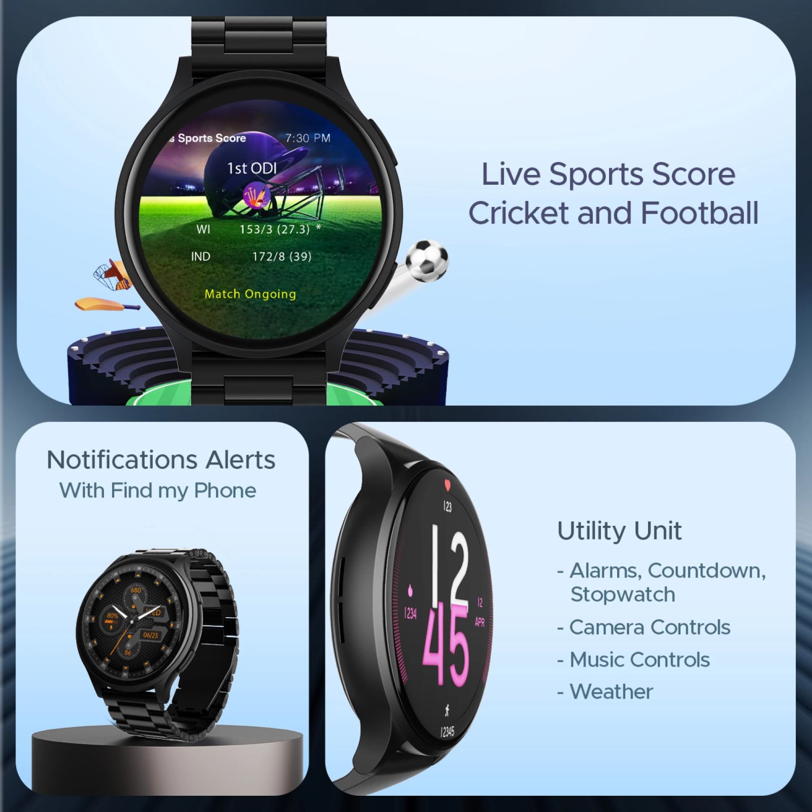 boAt Lunar Prime Smartwatch with Bluetooth Calling (36.8mm AMOLED Display, IP67 Sweat Resistant, Steel Silver Strap) boAt Lunar Prime Smartwatch with Bluetooth Calling (36.8mm AMOLED Display, IP67 Sweat Resistant, Steel Silver Strap)_7