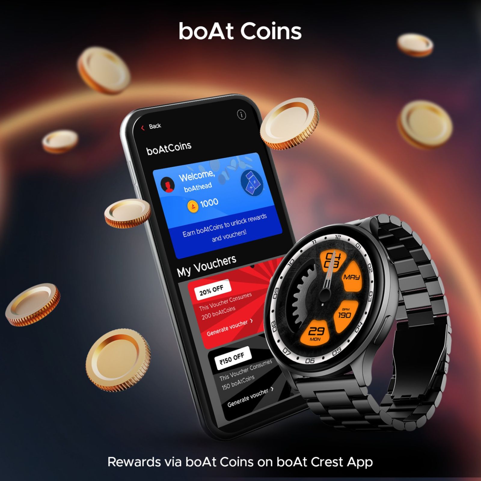 boAt Lunar Prime Smartwatch with Bluetooth Calling (36.8mm AMOLED Display, IP67 Sweat Resistant, Steel Black Strap)_6