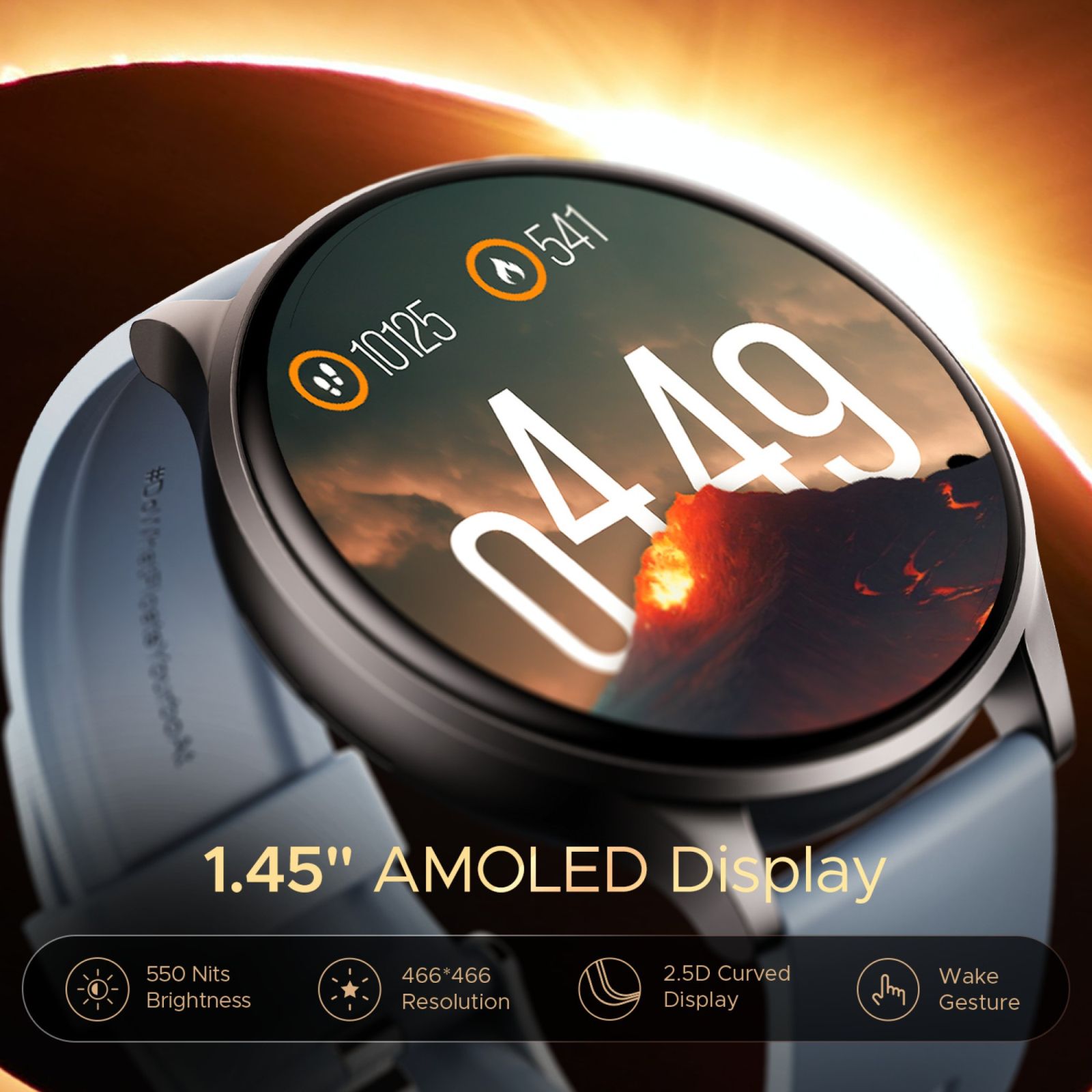 boAt Lunar Prime Smartwatch with Bluetooth Calling (36.8mm AMOLED Display, IP67 Sweat Resistant, Cool Blue Strap)_3