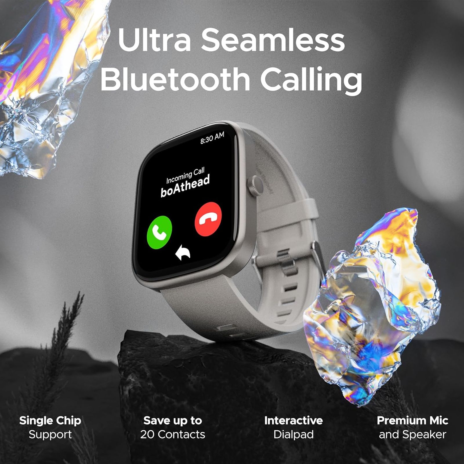 boAt Ultima Prism Smartwatch with Bluetooth Calling (49.7mm AMOLED Display, IP67 Sweat Resistant, Warm Grey Strap)_5