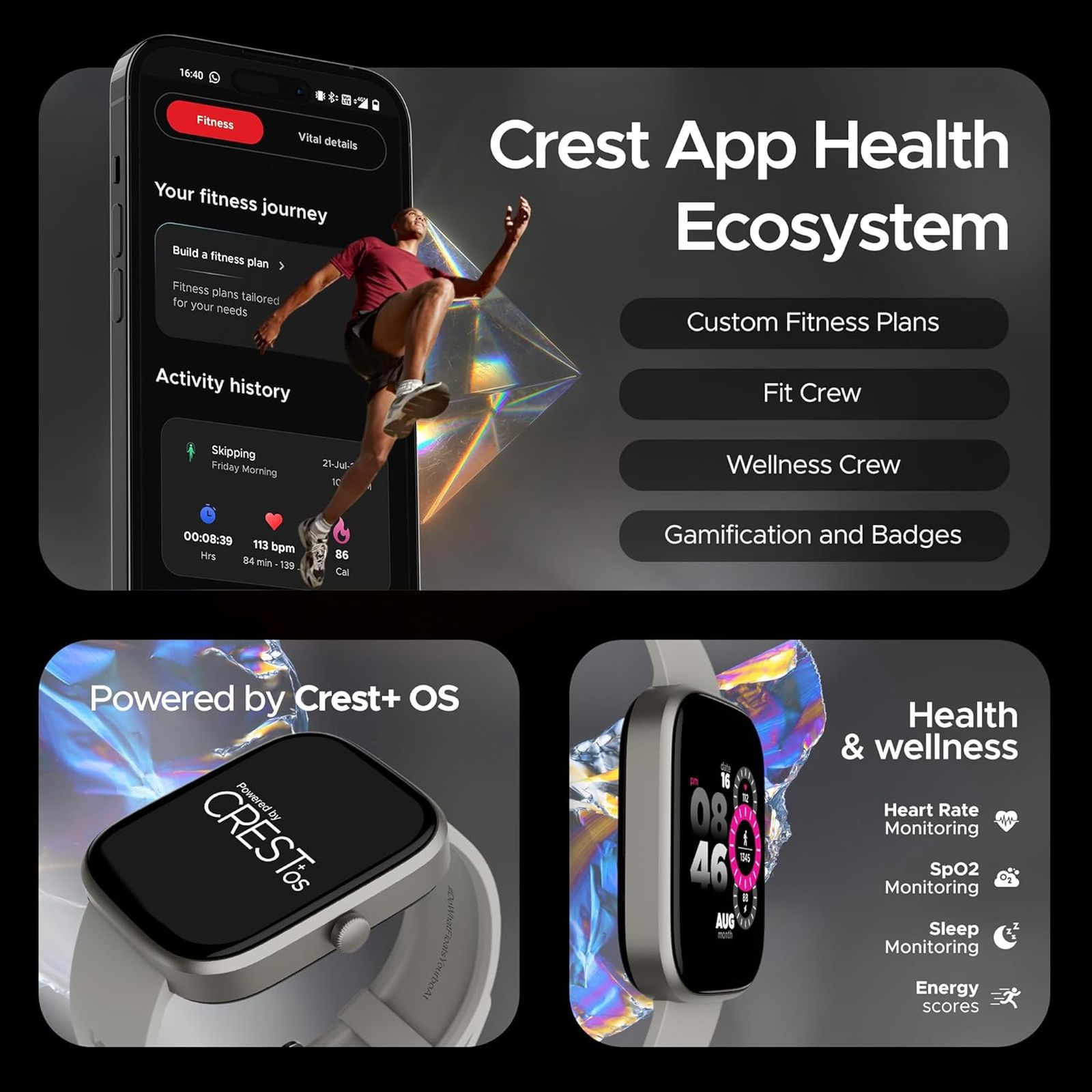 boAt Ultima Prism Smartwatch with Bluetooth Calling (49.7mm AMOLED Display, IP67 Sweat Resistant, Warm Grey Strap)_6