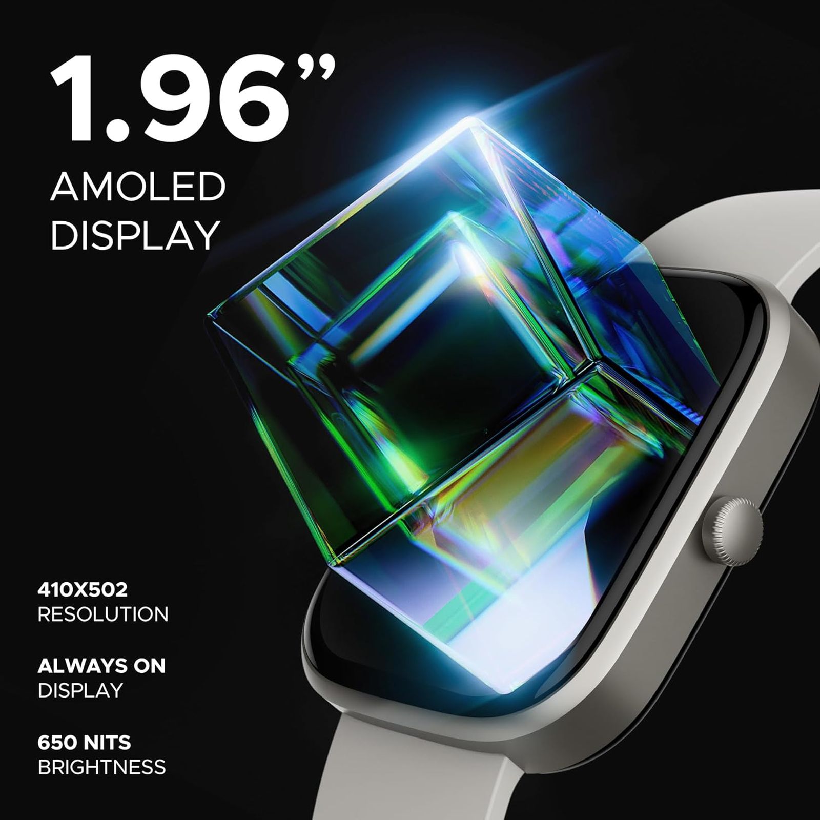 boAt Ultima Prism Smartwatch with Bluetooth Calling (49.7mm AMOLED Display, IP67 Sweat Resistant, Warm Grey Strap)_2