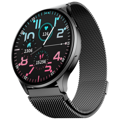 boAt Lunar Prime Smartwatch with Bluetooth Calling (36.83mm AMOLED Display, IP67 Sweat, Dust & Splash Resistant, Metal Grey Strap)