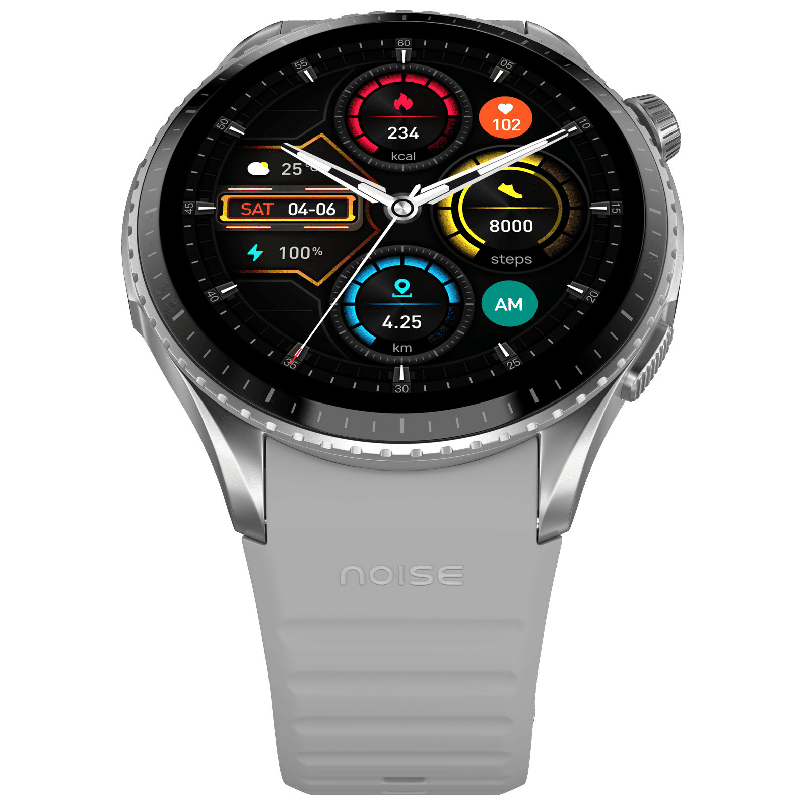 noise NoiseFit Origin Smartwatch with Bluetooth Calling (37.1mm AMOLED Display, 3ATM Water Resistant, Silver Grey Strap) noise NoiseFit Origin Smartwatch with Bluetooth Calling (37.1mm AMOLED Display, 3ATM Water Resistant, Silver Grey Strap)_6