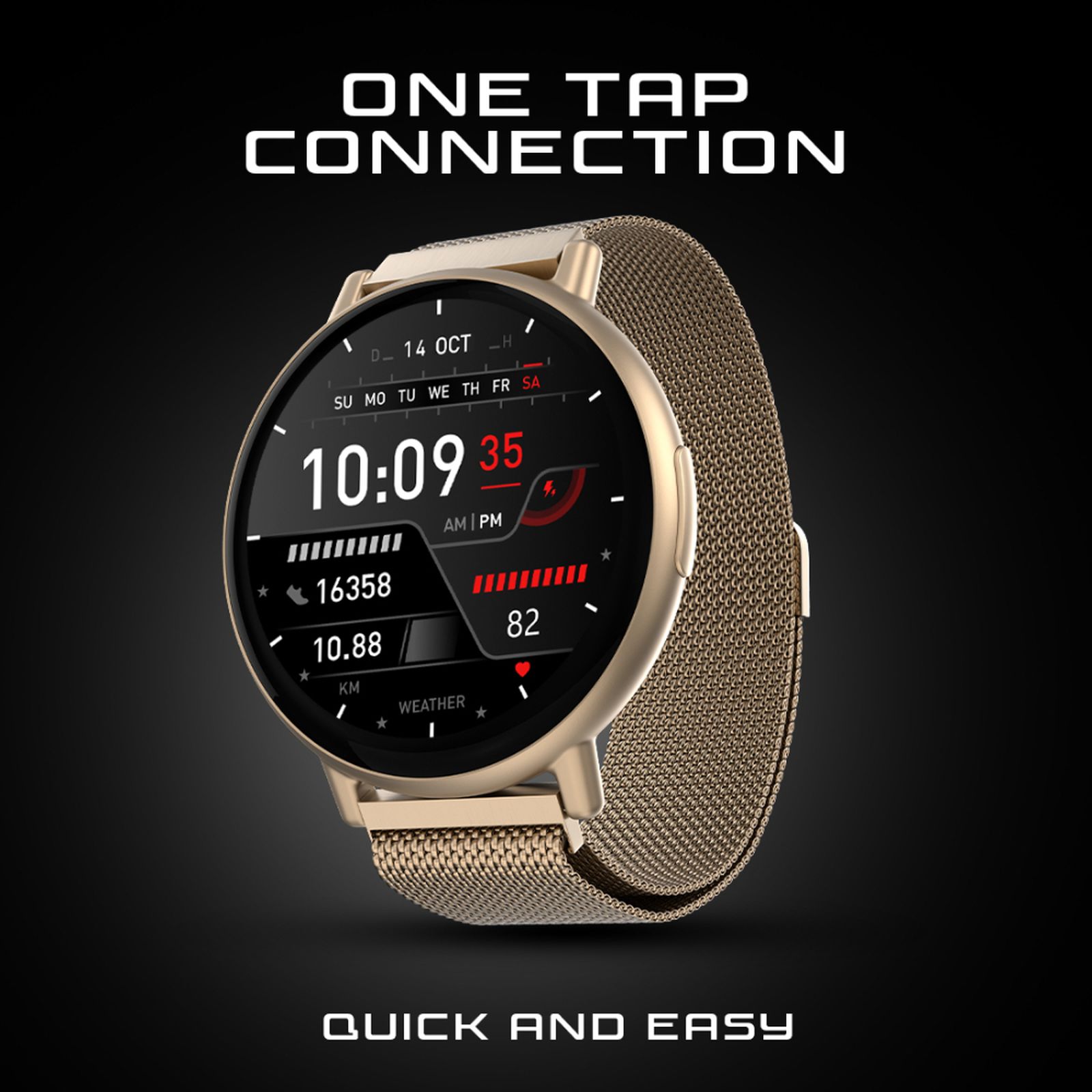 FIRE-BOLTT Destiny Smartwatch with Bluetooth Calling (35.3mm TFT HD Display, IP67 Water Resistant, Beige Strap)_4