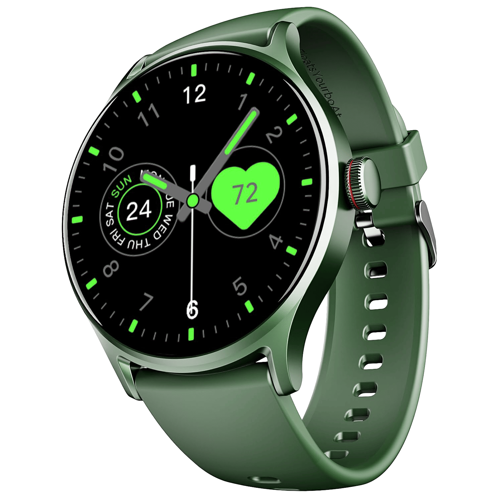boAt Lunar Vista Smartwatch with Bluetooth Calling (38.60mm HD Display, IP67 Splash Resistant, Olive Green Strap) boAt Lunar Vista Smartwatch with Bluetooth Calling (38.60mm HD Display, IP67 Splash Resistant, Olive Green Strap)_1