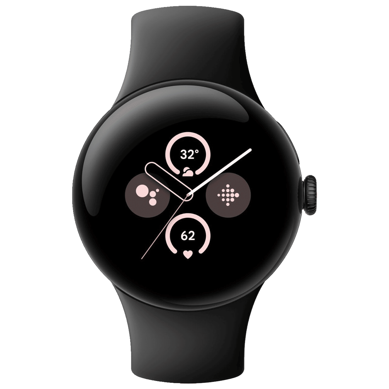 Google Pixel Watch 2 Wi-Fi+Bluetooth Wear OS 4.0 Smartwatch (41mm AMOLED Display, Snapdragon W5 Gen 1 Cortex-M33, Advanced Sensors, Obsidian Active Band)_1