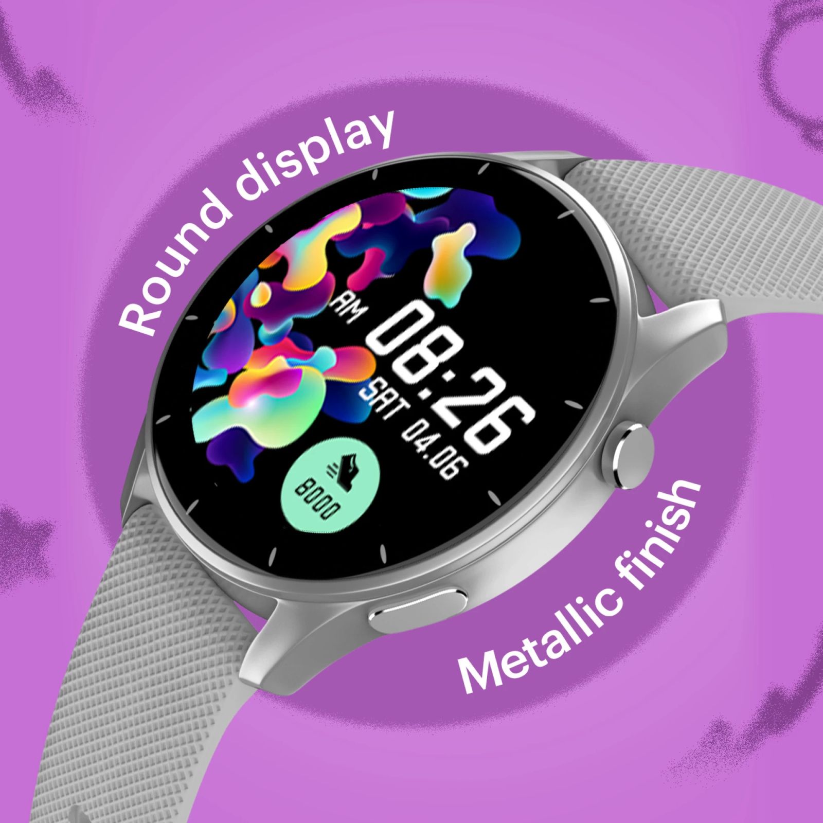 noise Fit Crew Smartwatch with Bluetooth Calling (35.05mm TFT Display, IP68 Water Resistant, Silver Grey Strap) noise Fit Crew Smartwatch with Bluetooth Calling (35.05mm TFT Display, IP68 Water Resistant, Silver Grey Strap)_4