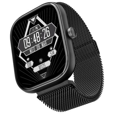 boAt Wave Sigma Smartwatch with Bluetooth Calling (51mm HD Display, IP67 Water Resistant, Metal Black Strap)