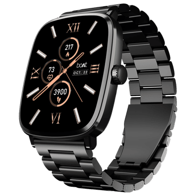 boAt Ultima Regal Smartwatch with Bluetooth
                      Calling (51mm AMOLED Display, IP68 Water
                      Resistant, Steel Black Strap)