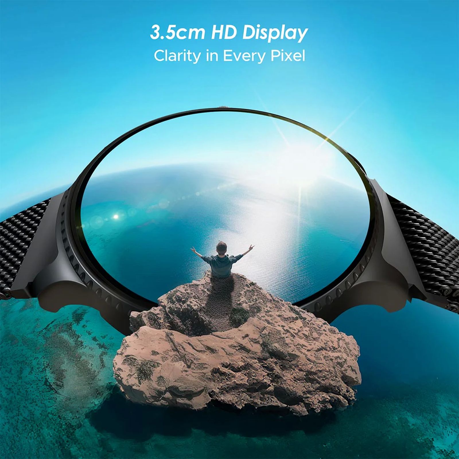 boAt Lunar Discovery Smartwatch with Bluetooth Calling (35mm HD Display, IP67 Water Resistant, Black Metal Strap)_4