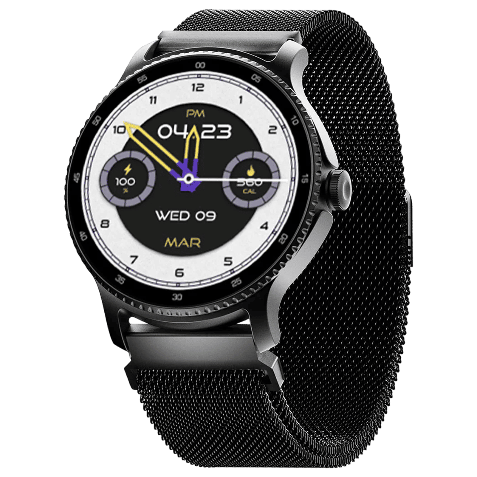 boAt Lunar Discovery Smartwatch with Bluetooth Calling (35mm HD Display, IP67 Water Resistant, Black Metal Strap)_1
