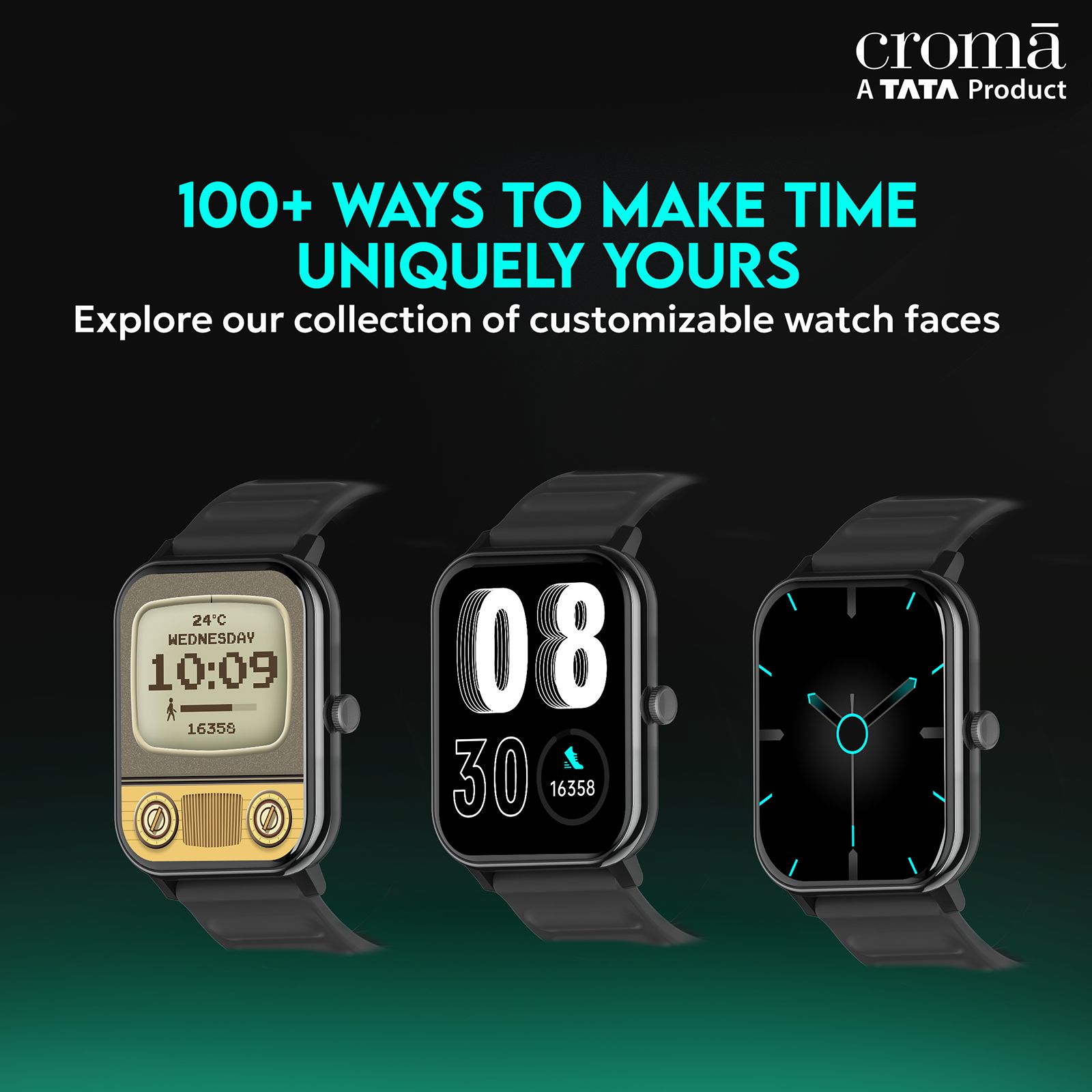 Croma STRIDE IS Smartwatch with Bluetooth Calling (2025 Model, 48.51mm IPS Display, IP68 Water Resistant, Black Strap)_5