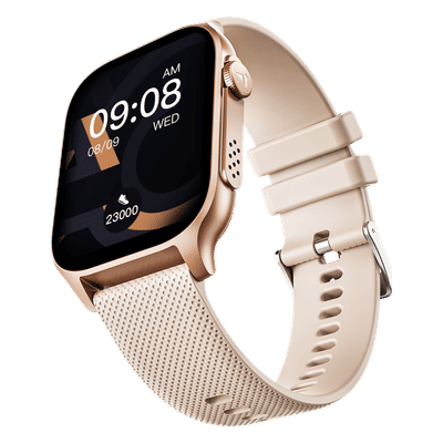 boAt Ultima Ember Smartwatch with Bluetooth Calling (49.7mm AMOLED Display, IP68 Water Resistant, Rose Gold Strap)