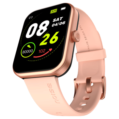 noise ColorFit Victor 2025 Smartwatch with Bluetooth Calling (46.9mm TFT LCD Display, IP68 Water Resistant, Rose Pink Strap)