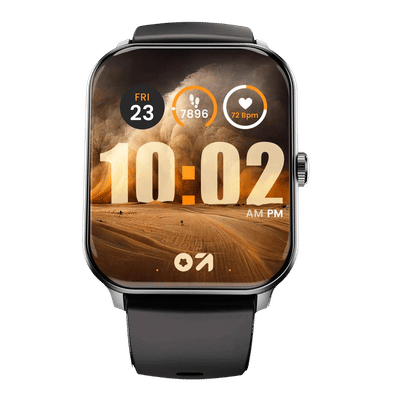 GOBOULT Drift + Bluetooth Calling Android OS Smartwatch (46.99mm HD Display, Heart Rate Sensor, Black Coffee Strap)