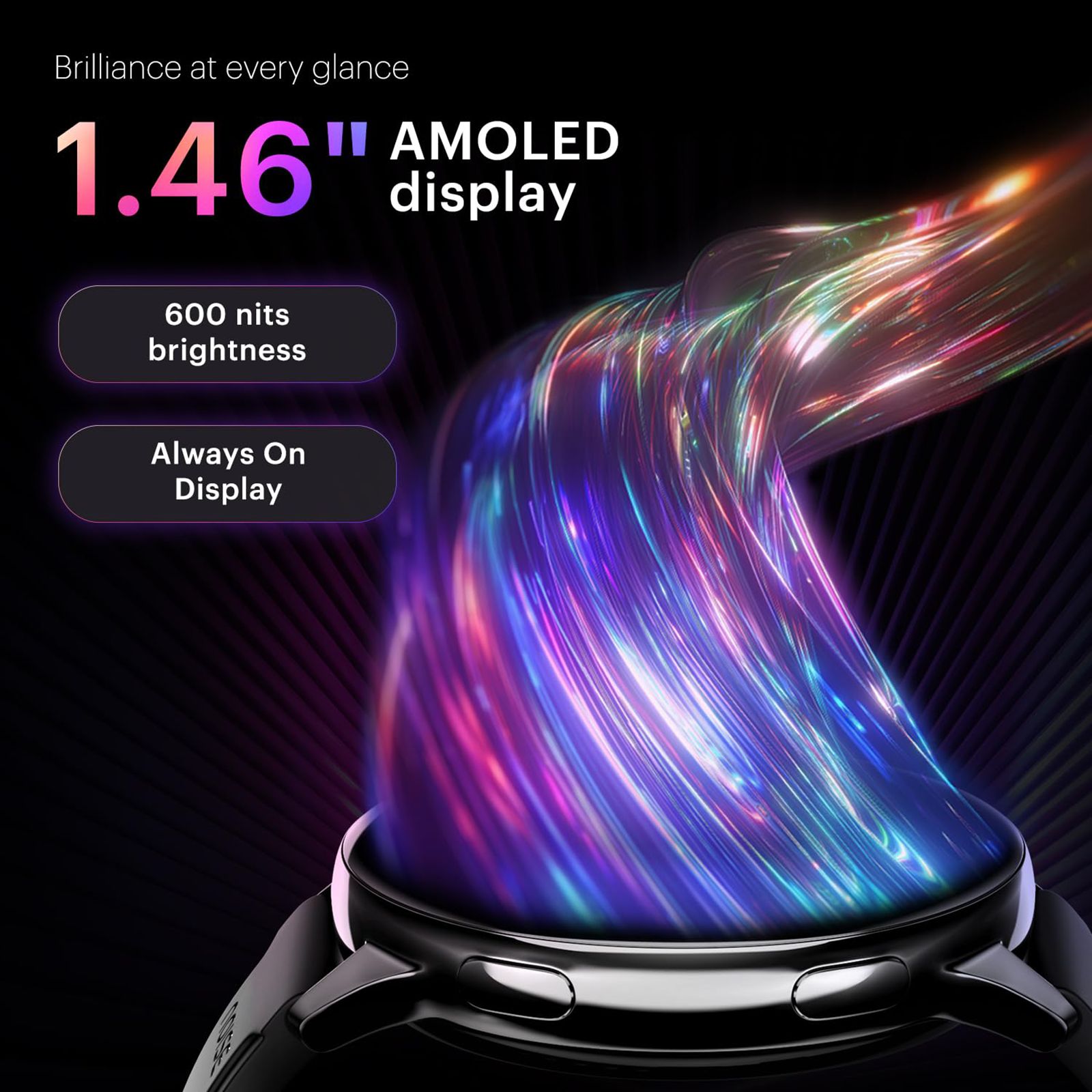 Noise Vortex Plus Smartwatch with Bluetooth Calling (37mm AMOLED Display, IP68 Water Resistant, Space Blue Strap)_4