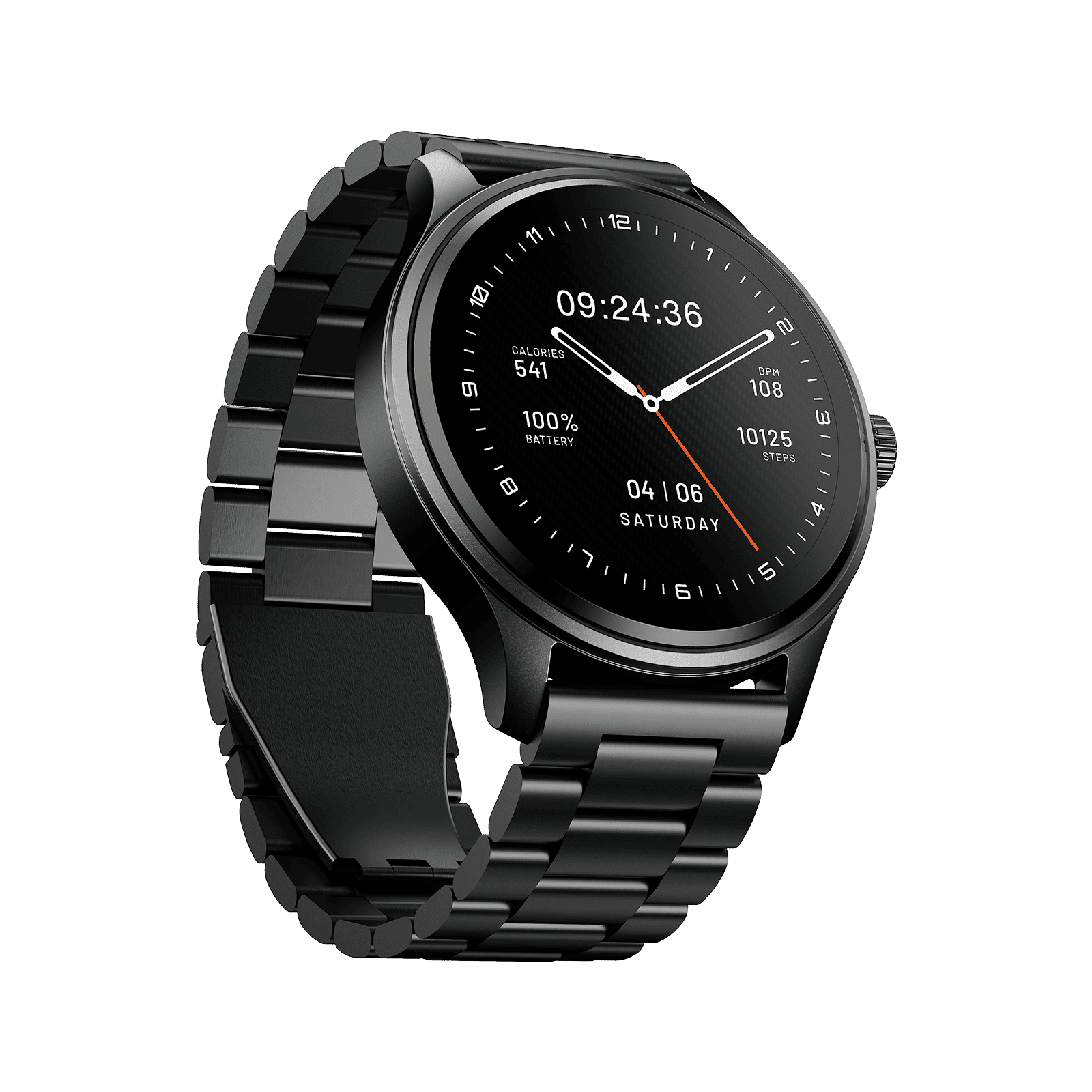 boAt Lunar Orbit 2 Smartwatch with Bluetooth Calling (35.3mm AMOLED Display, IP68 Water Resistance, Black Metal Strap) boAt Lunar Orbit 2 Smartwatch with Bluetooth Calling (35.3mm AMOLED Display, IP68 Water Resistance, Black Metal Strap)_1