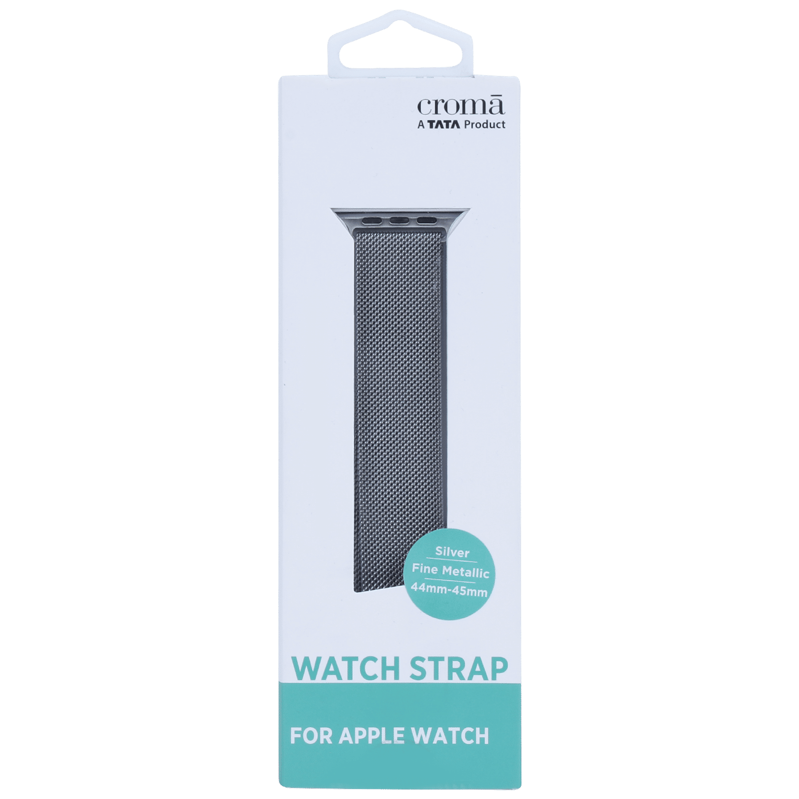 Croma Fine Metallic Strap for Apple iWatch (42mm / 44mm / 45mm) (Apple Compatible, Silver) Croma Fine Metallic Strap for Apple iWatch (42mm / 44mm / 45mm) (Apple Compatible, Silver)_5