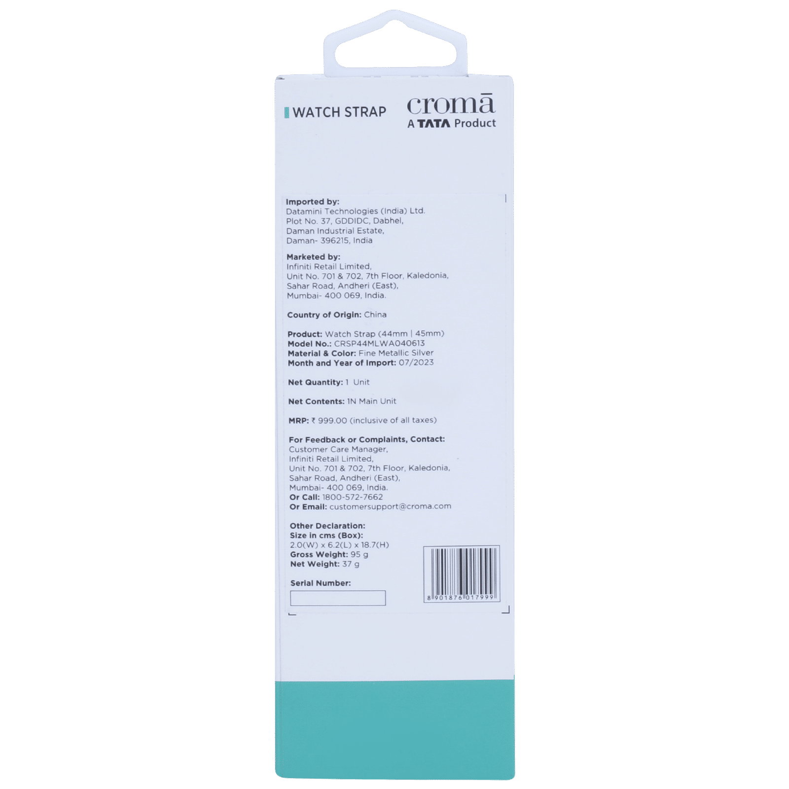 Croma Fine Metallic Strap for Apple iWatch (42mm / 44mm / 45mm) (Apple Compatible, Silver) Croma Fine Metallic Strap for Apple iWatch (42mm / 44mm / 45mm) (Apple Compatible, Silver)_6