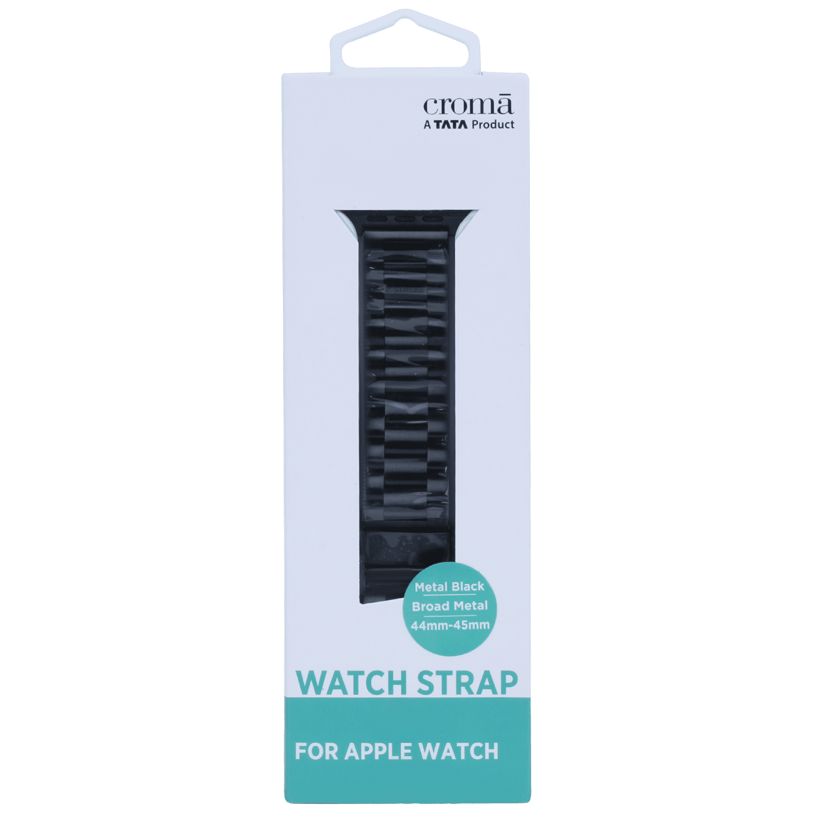 Croma Broad Metallic Strap for Apple iWatch (42mm / 44mm / 45mm) (Apple Compatible, Black) Croma Broad Metallic Strap for Apple iWatch (42mm / 44mm / 45mm) (Apple Compatible, Black)_3